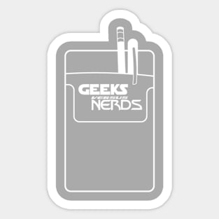 Geeks versus Nerds Logo Sticker